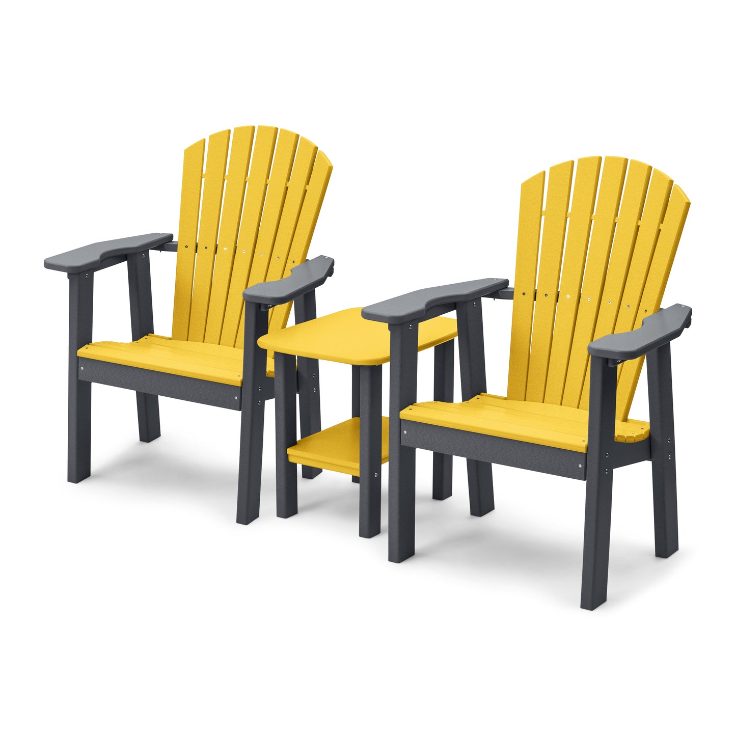 Perfect Choice Recycled Plastic Classic Upright Adirondack Chair Set - LEAD TIME TO SHIP 4 WEEKS OR LESS