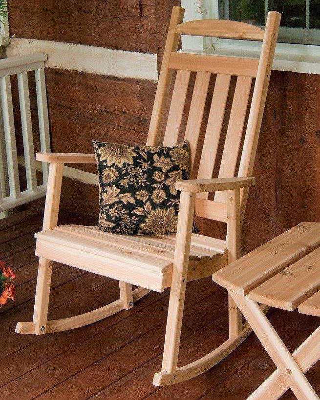 A&L FURNITURE CO. Western Red Cedar Classic Porch Rocking Chair - LEAD TIME TO SHIP 2 WEEKS