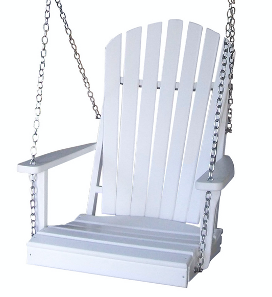 A&L Furniture Co. Amish Made Recycled Plastic Single Adirondack Porch Swing - LEAD TIME TO SHIP 10 BUSINESS DAYS