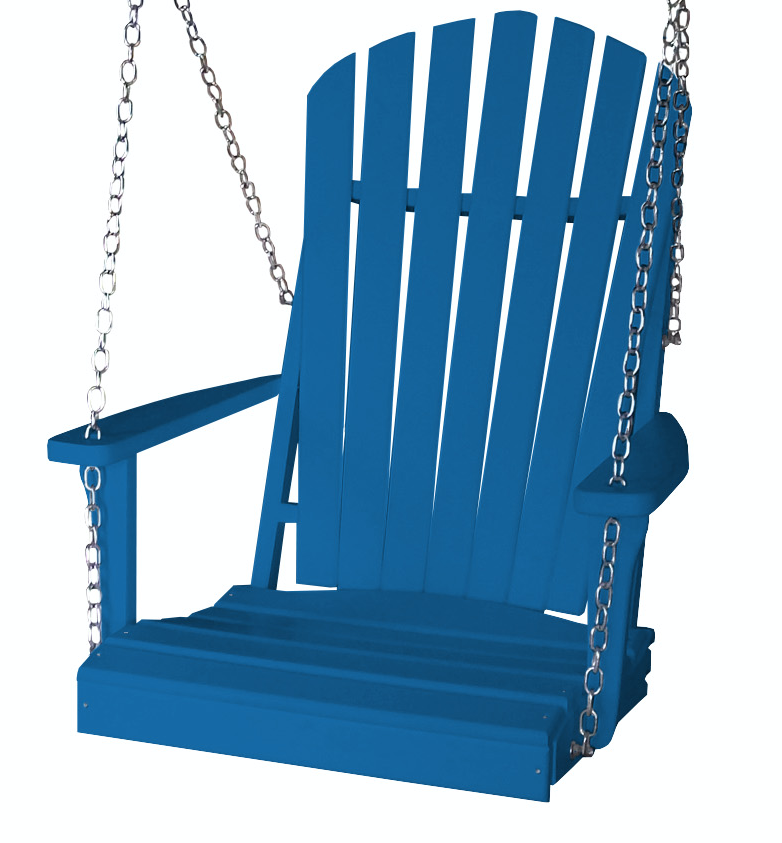 A&L Furniture Co. Amish Made Recycled Plastic Single Adirondack Porch Swing - LEAD TIME TO SHIP 10 BUSINESS DAYS