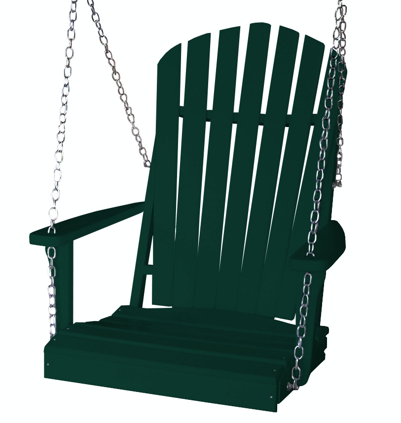 A&L Furniture Co. Amish Made Recycled Plastic Single Adirondack Porch Swing - LEAD TIME TO SHIP 10 BUSINESS DAYS