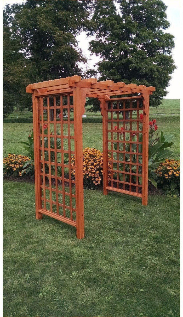 A & L FURNITURE CO. 5' Covington Pressure Treated Pine Arbor  - Ships FREE in 5-7 Business days - Rocking Furniture