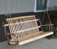A&L Furniture Co. Amish Bentwood 4' Hickory Porch Swing  - Ships FREE in 5-7 Business days - Rocking Furniture