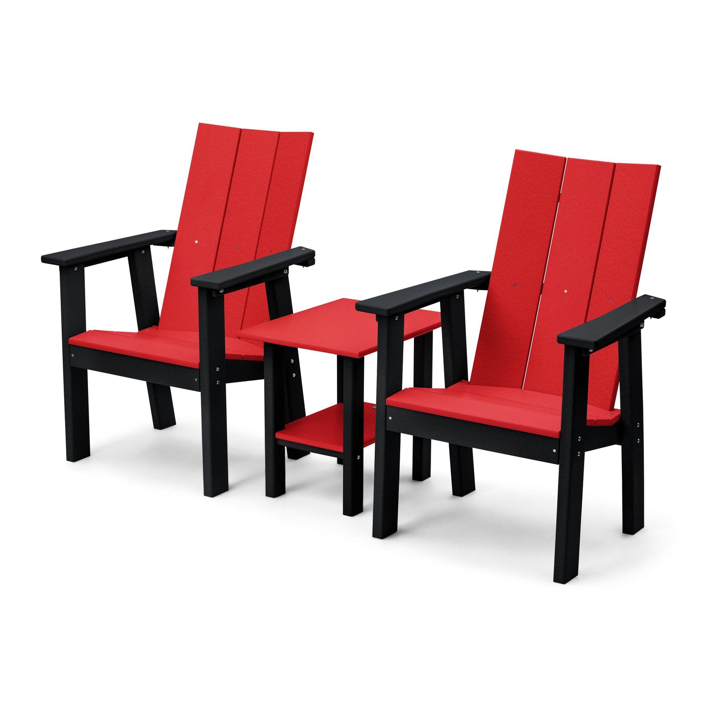 Perfect Choice Outdoor Furniture Recycled Plastic Stanton Upright Adirondack Chair Set - LEAD TIME TO SHIP 4 WEEKS OR LESS