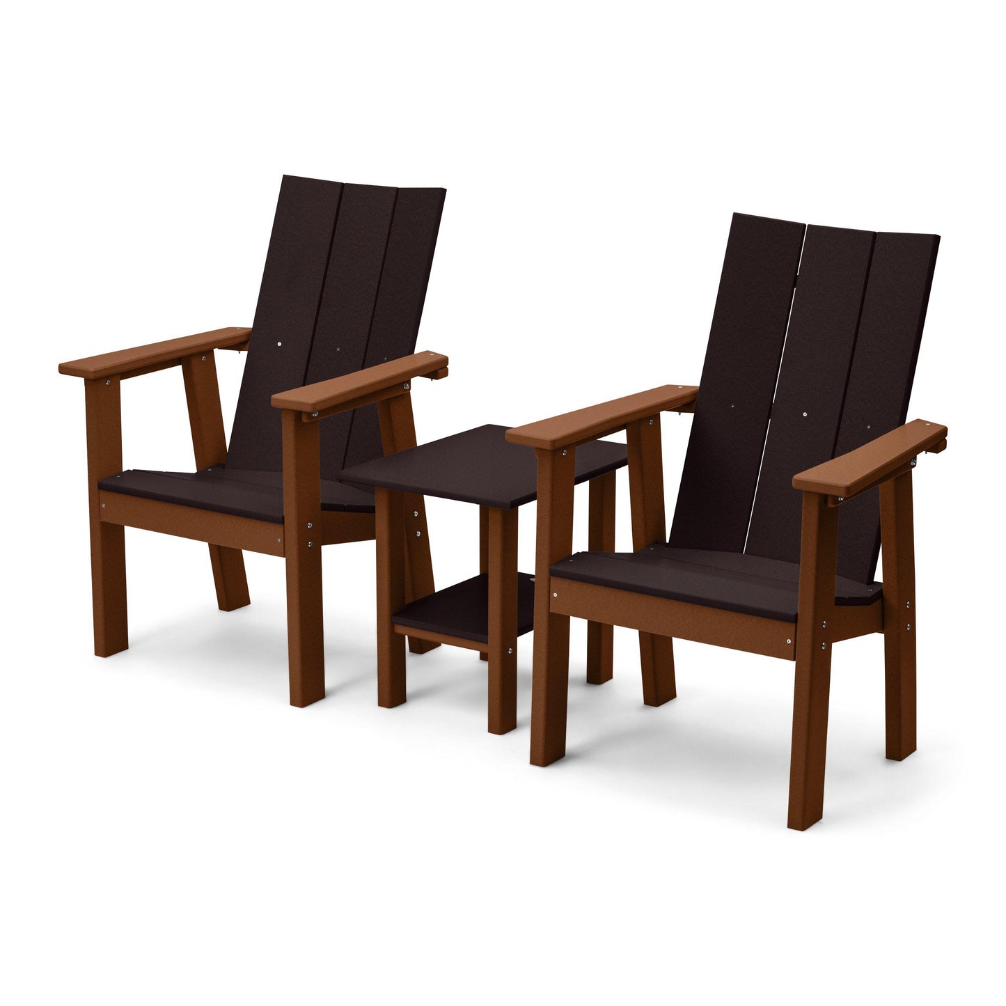 Perfect Choice Outdoor Furniture Recycled Plastic Stanton Upright Adirondack Chair Set - LEAD TIME TO SHIP 4 WEEKS OR LESS