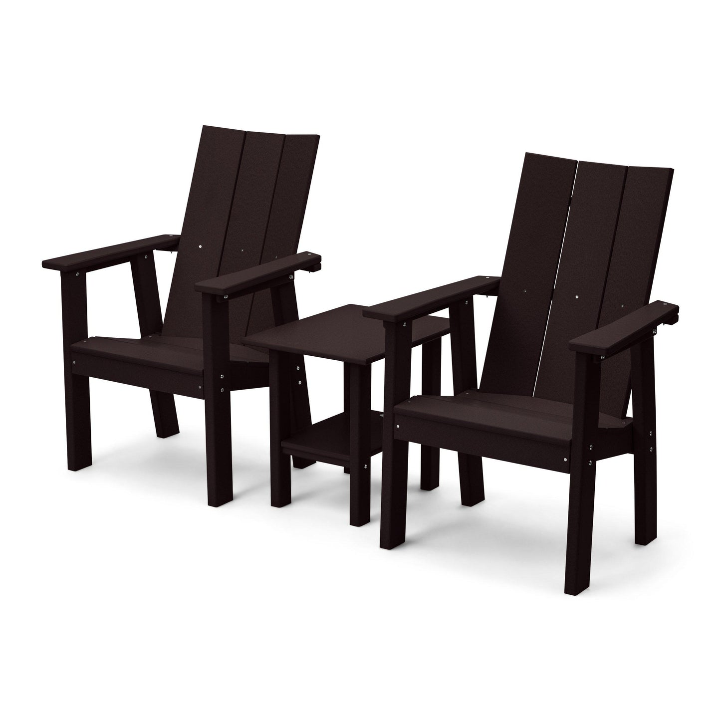 Perfect Choice Outdoor Furniture Recycled Plastic Stanton Upright Adirondack Chair Set - LEAD TIME TO SHIP 4 WEEKS OR LESS