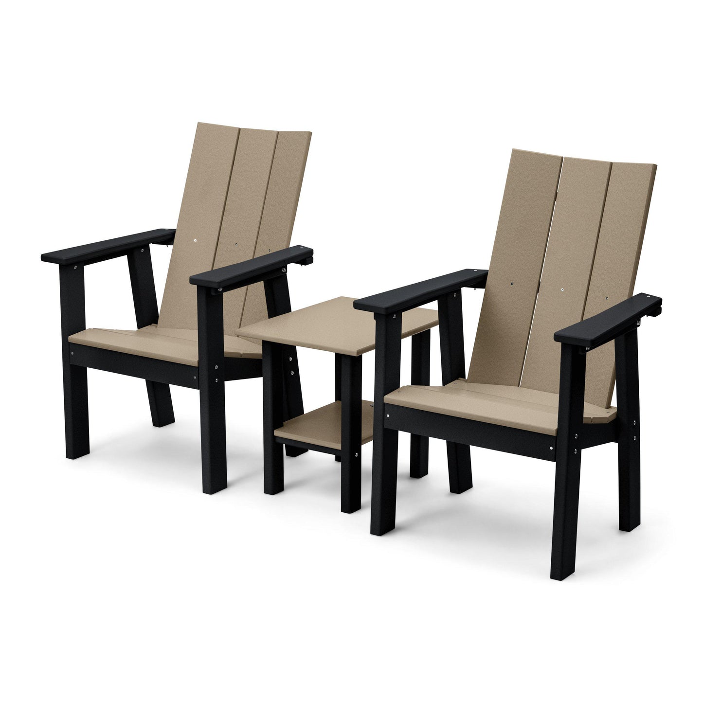 Perfect Choice Outdoor Furniture Recycled Plastic Stanton Upright Adirondack Chair Set - LEAD TIME TO SHIP 4 WEEKS OR LESS