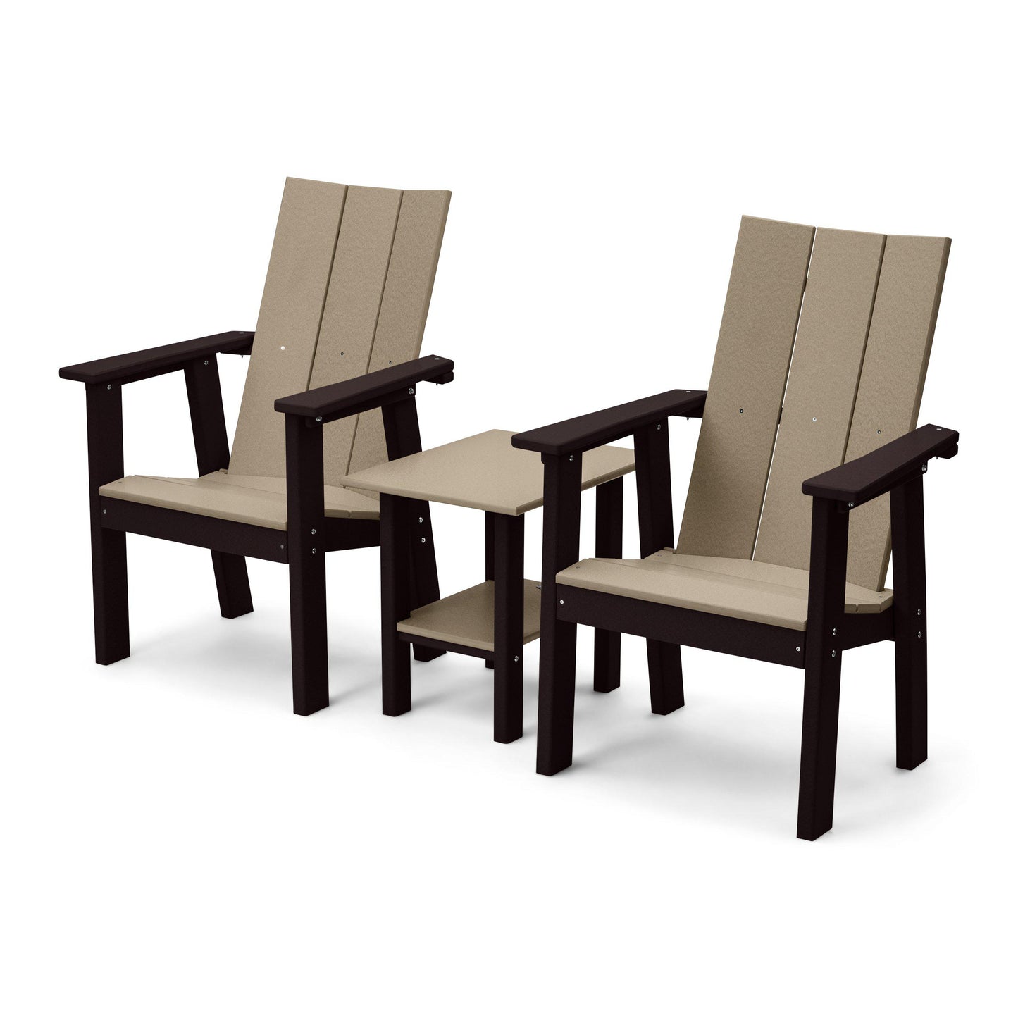 Perfect Choice Outdoor Furniture Recycled Plastic Stanton Upright Adirondack Chair Set - LEAD TIME TO SHIP 4 WEEKS OR LESS