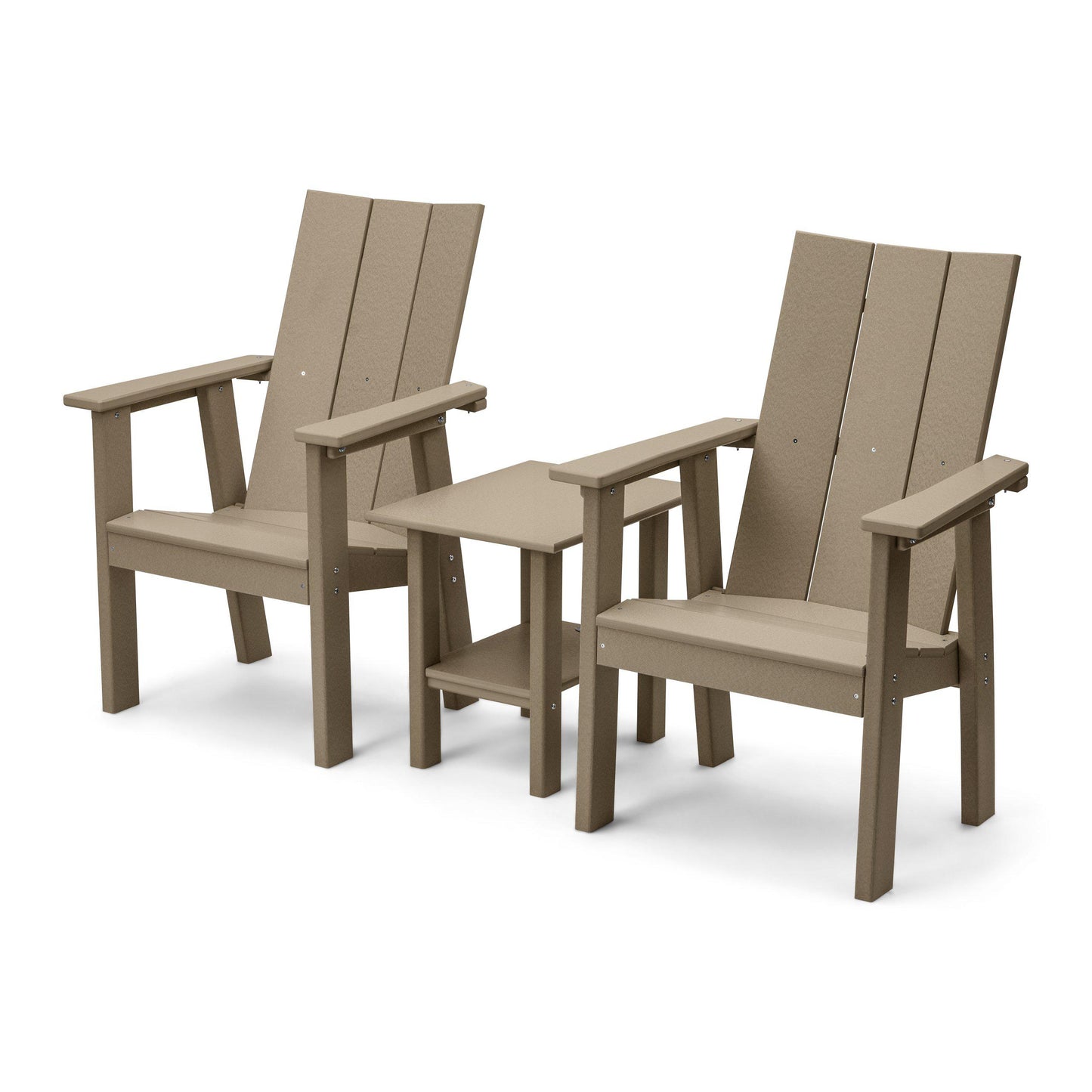 Perfect Choice Outdoor Furniture Recycled Plastic Stanton Upright Adirondack Chair Set - LEAD TIME TO SHIP 4 WEEKS OR LESS