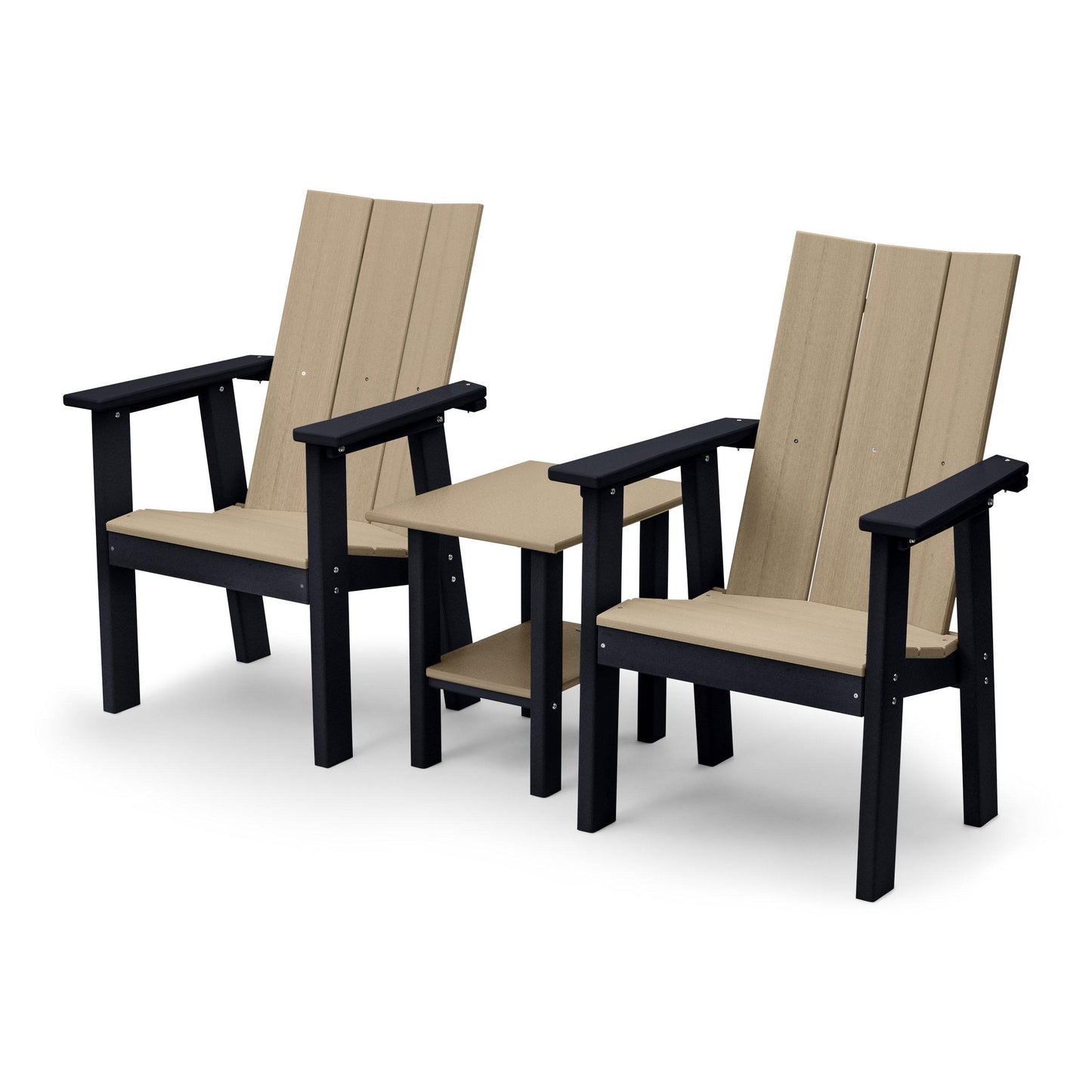 Perfect Choice Outdoor Furniture Recycled Plastic Stanton Upright Adirondack Chair Set - LEAD TIME TO SHIP 4 WEEKS OR LESS