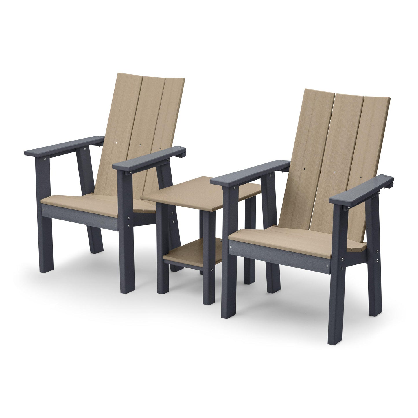 Perfect Choice Outdoor Furniture Recycled Plastic Stanton Upright Adirondack Chair Set - LEAD TIME TO SHIP 4 WEEKS OR LESS