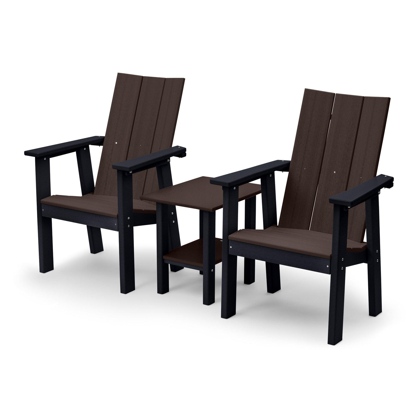 Perfect Choice Outdoor Furniture Recycled Plastic Stanton Upright Adirondack Chair Set - LEAD TIME TO SHIP 4 WEEKS OR LESS