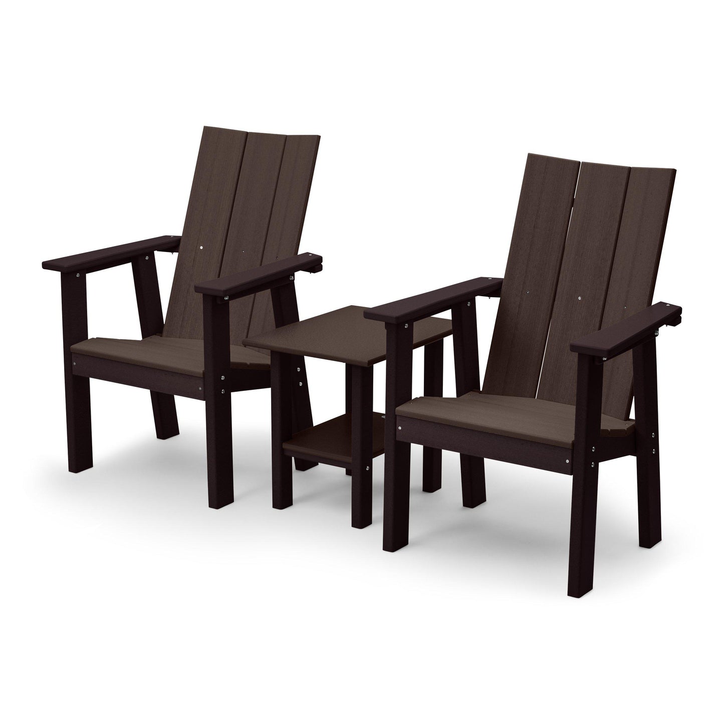 Perfect Choice Outdoor Furniture Recycled Plastic Stanton Upright Adirondack Chair Set - LEAD TIME TO SHIP 4 WEEKS OR LESS