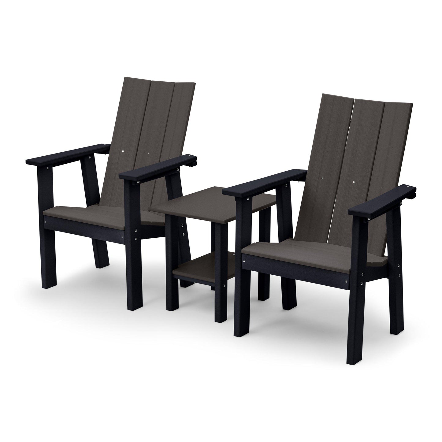Perfect Choice Outdoor Furniture Recycled Plastic Stanton Upright Adirondack Chair Set - LEAD TIME TO SHIP 4 WEEKS OR LESS