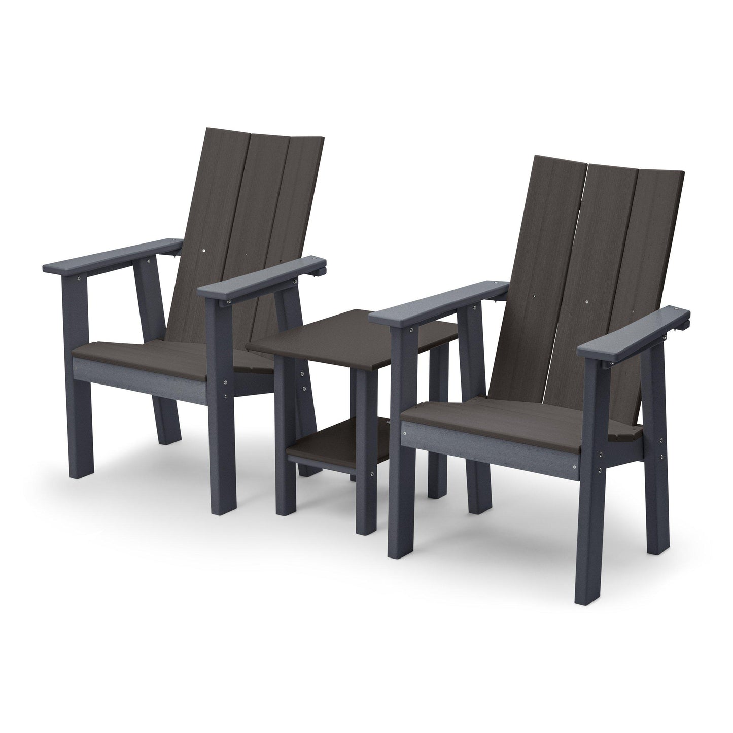 Perfect Choice Outdoor Furniture Recycled Plastic Stanton Upright Adirondack Chair Set - LEAD TIME TO SHIP 4 WEEKS OR LESS