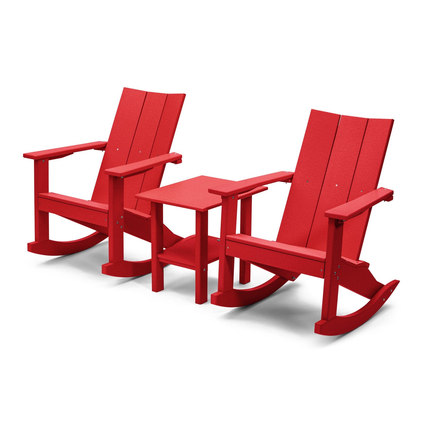 Perfect Choice Outdoor Recycled Plastic Stanton Adirondack Rocking Chair Set - LEAD TIME TO SHIP 4 WEEKS OR LESS