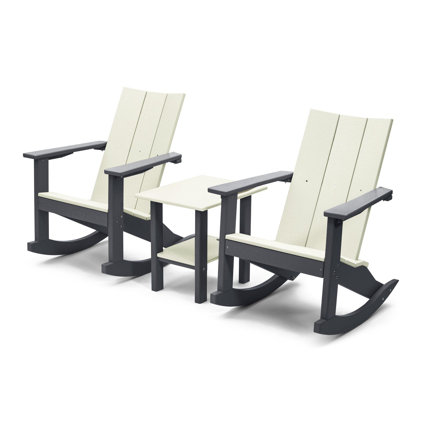 Perfect Choice Outdoor Recycled Plastic Stanton Adirondack Rocking Chair Set - LEAD TIME TO SHIP 4 WEEKS OR LESS