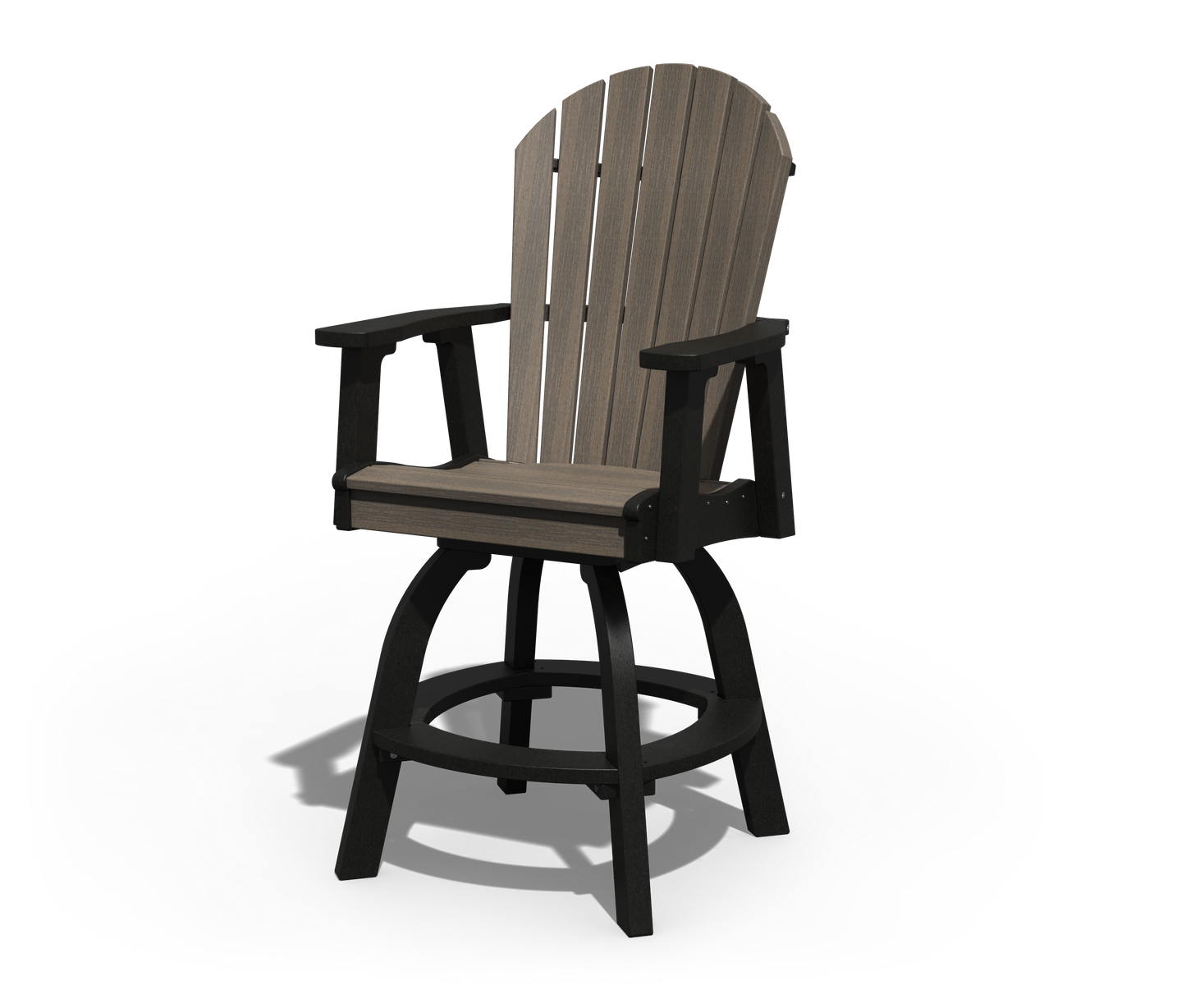 Patiova Recycled Plastic Adirondack Swivel Chair (Bar Height) - LEAD TIME TO SHIP 3 WEEKS