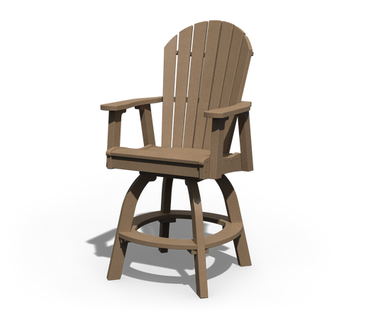 Patiova Recycled Plastic Adirondack Swivel Chair (Dining Height) - LEAD TIME TO SHIP 4 WEEKS