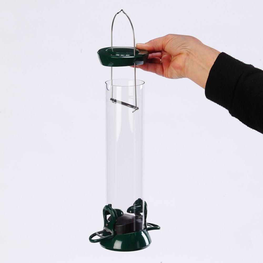 Clever Clean Tube Feeder 12 Inch with 2 Perches - Ships Within 7 to 10 Business Days