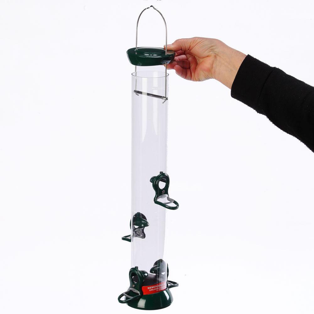 Clever Clean Tube Feeder 18 Inch with 4 Perches - Ships Within 7 to 10 Business Days