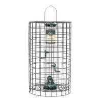 Birds Choice Squirrel Proof 18 Inch Clever Clean Tube Feeder with 4 Perches and Wire Cage 
