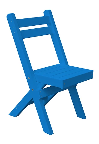 A&L Furniture Company Recycled Plastic Coronado Folding Bistro Chair - Blue
