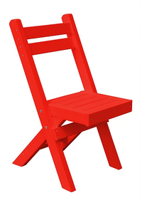 A&L Furniture Company Recycled Plastic Coronado Folding Bistro Chair - Bright Red