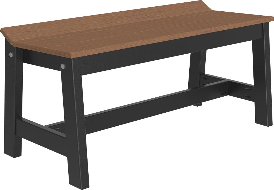 LuxCraft Recycled Plastic 41" Café Dining Bench - LEAD TIME TO SHIP 3 TO 4 WEEKS