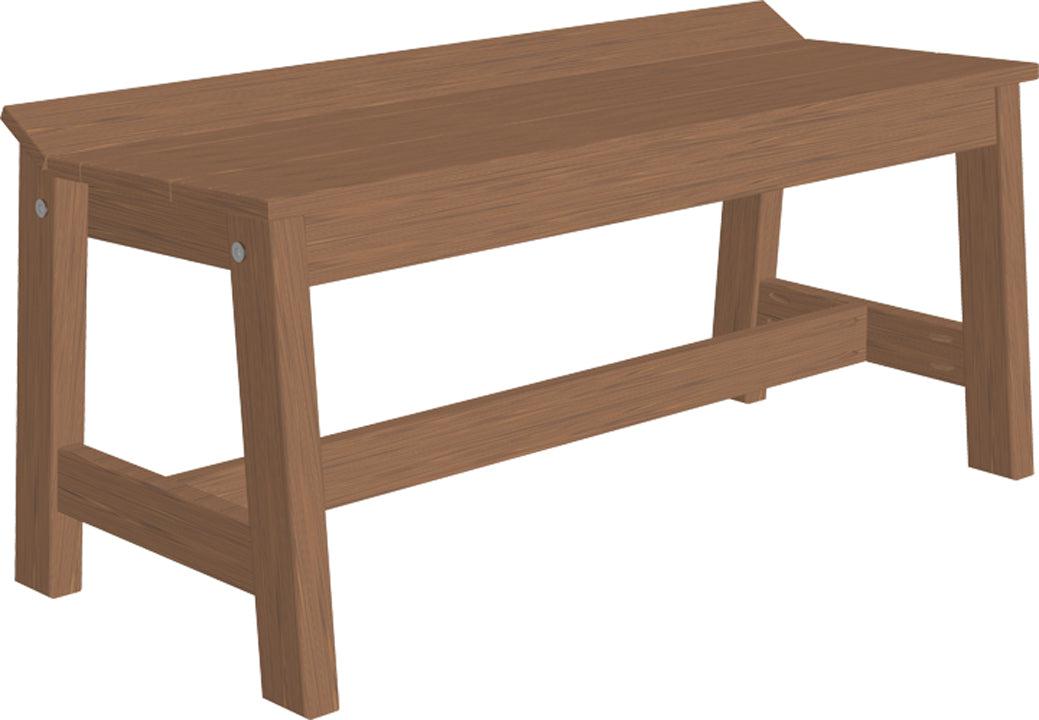 LuxCraft Recycled Plastic 41" Café Dining Bench - LEAD TIME TO SHIP 3 TO 4 WEEKS