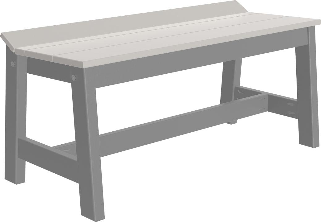 LuxCraft Recycled Plastic 41" Café Dining Bench - LEAD TIME TO SHIP 3 TO 4 WEEKS