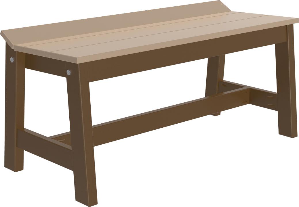 LuxCraft Recycled Plastic 41" Café Dining Bench - LEAD TIME TO SHIP 3 TO 4 WEEKS