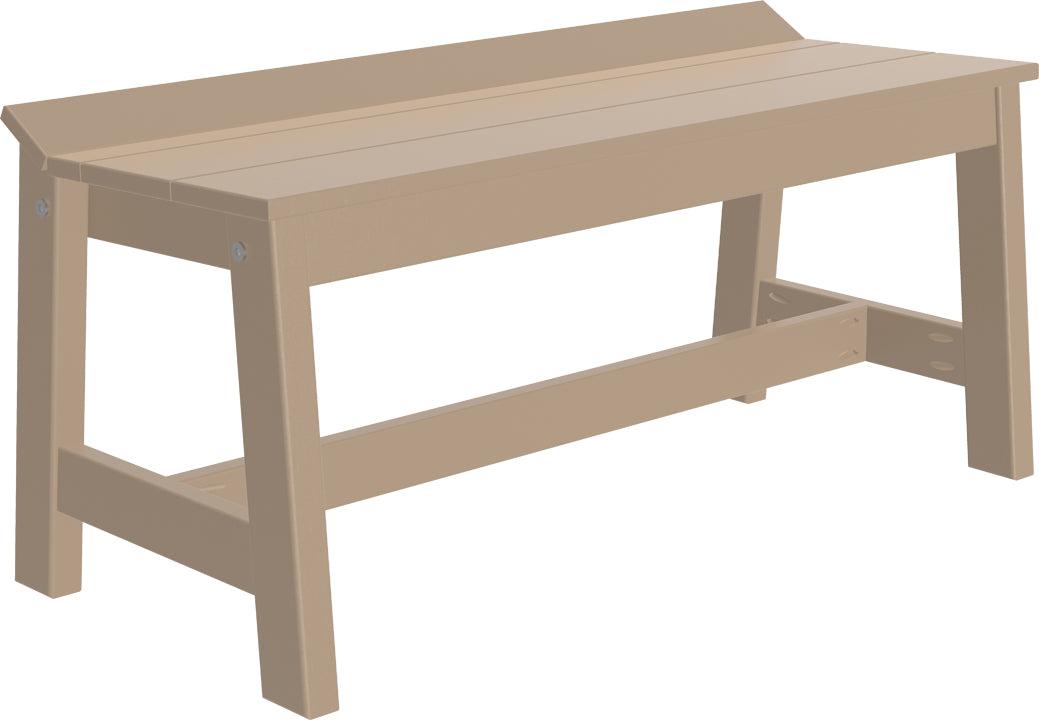 LuxCraft Recycled Plastic 41" Café Dining Bench - LEAD TIME TO SHIP 3 TO 4 WEEKS