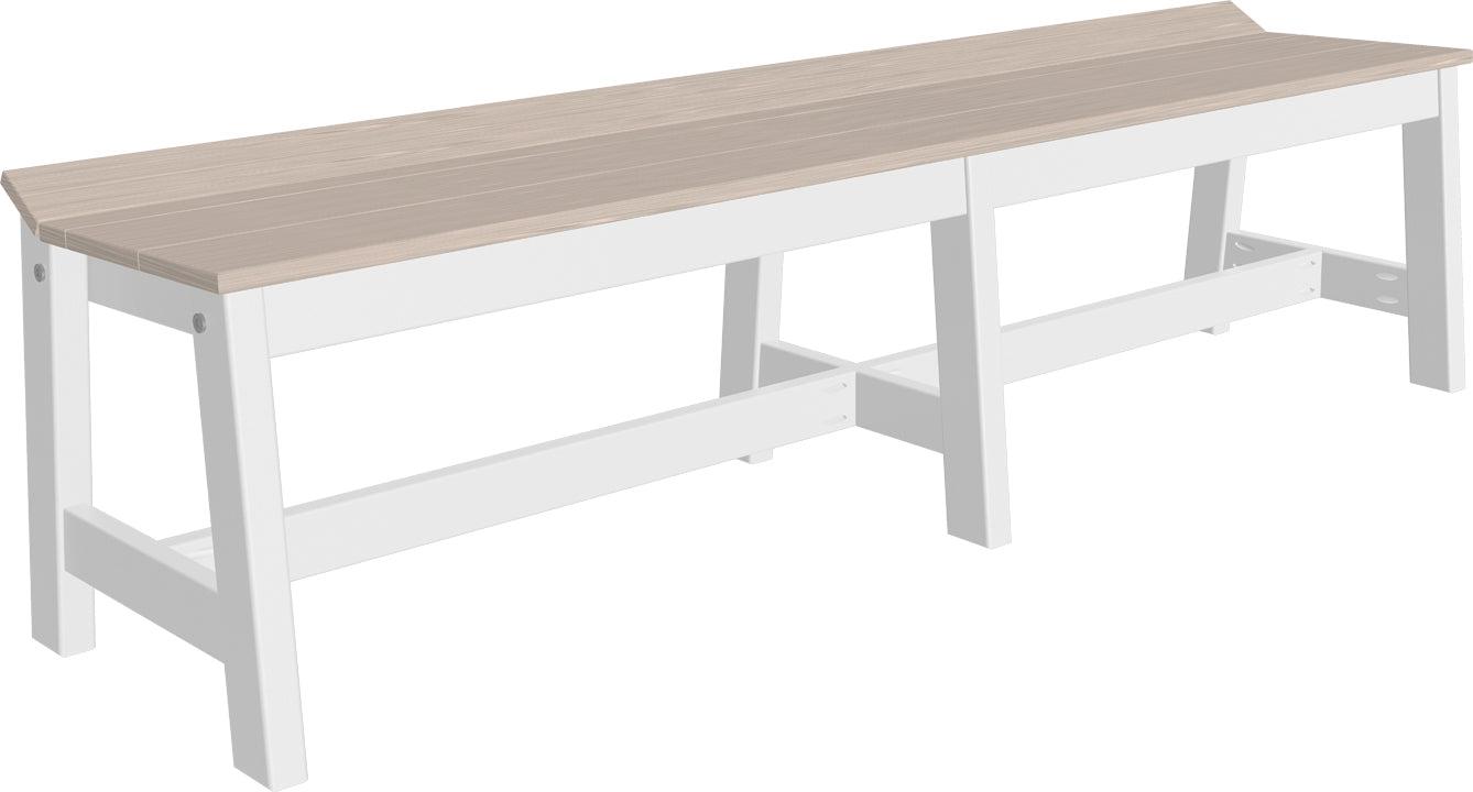 LuxCraft Recycled Plastic 72" Café Dining Bench - LEAD TIME TO SHIP 3 TO 4 WEEKS