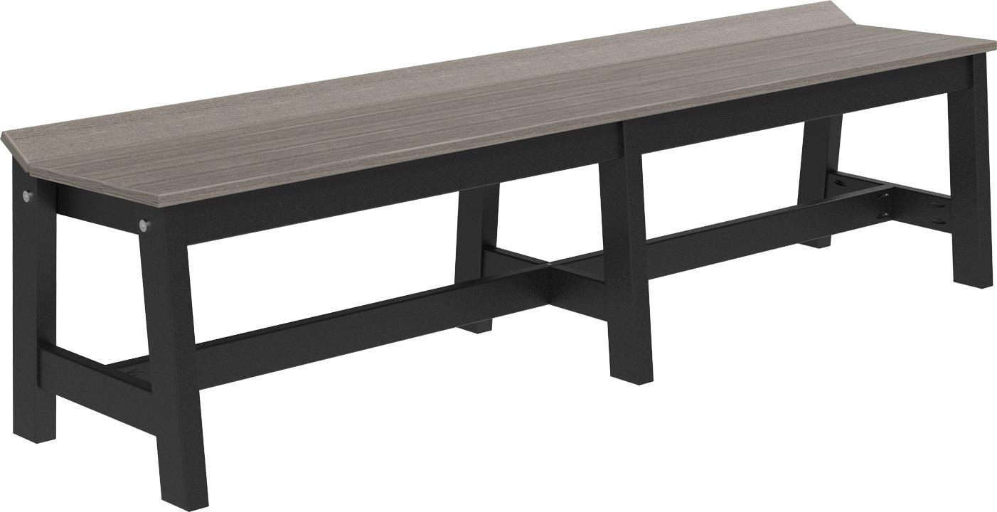 LuxCraft Recycled Plastic 72" Café Dining Bench - LEAD TIME TO SHIP 3 TO 4 WEEKS