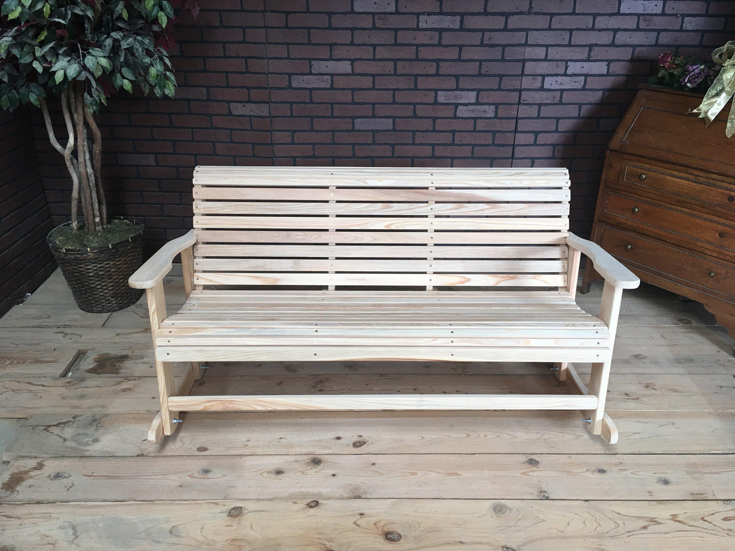 LA Swings Inc 5 ft Cypress Rollback Rocking Chair - LEAD TIME TO SHIP  (UNFINISHED 7 BUSINESS DAYS) - (FINISHED 15 BUSINESS DAYS)