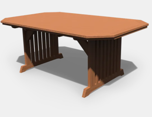 Patiova Pressure Treated Pine 4' x 6' English Garden Dining Table Only - LEAD TIME TO SHIP 3 WEEKS