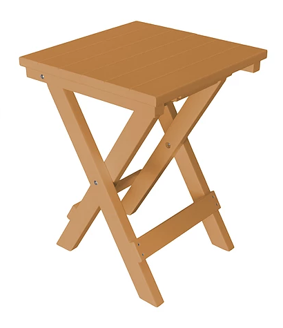 A&L Furniture Co. Recycled Plastic Square Folding Bistro Table - Cedar