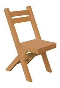 A&L Furniture Company Recycled Plastic Coronado Folding Bistro Chair - Cedar