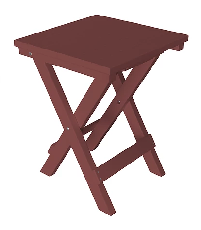 A&L Furniture Co. Recycled Plastic Square Folding Bistro Table - Cherrywood