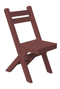 A&L Furniture Company Recycled Plastic Coronado Folding Bistro Chair - Cherrywood