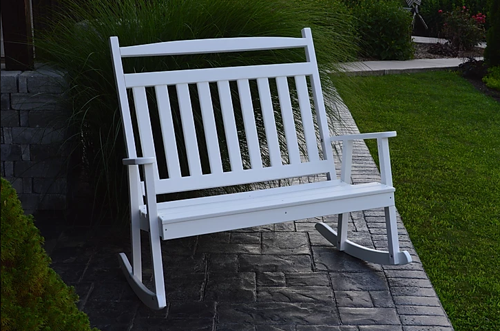 A&L Furniture Company Recycled Plastic Classic Double Rocking Chair - LEAD TIME TO SHIP 10 BUSINESS DAYS