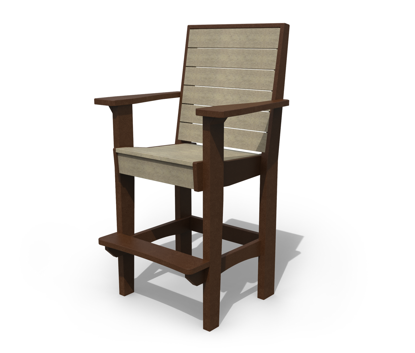 Patiova Recycled Plastic Coastal Bar Chair - LEAD TIME TO SHIP 3 WEEKS
