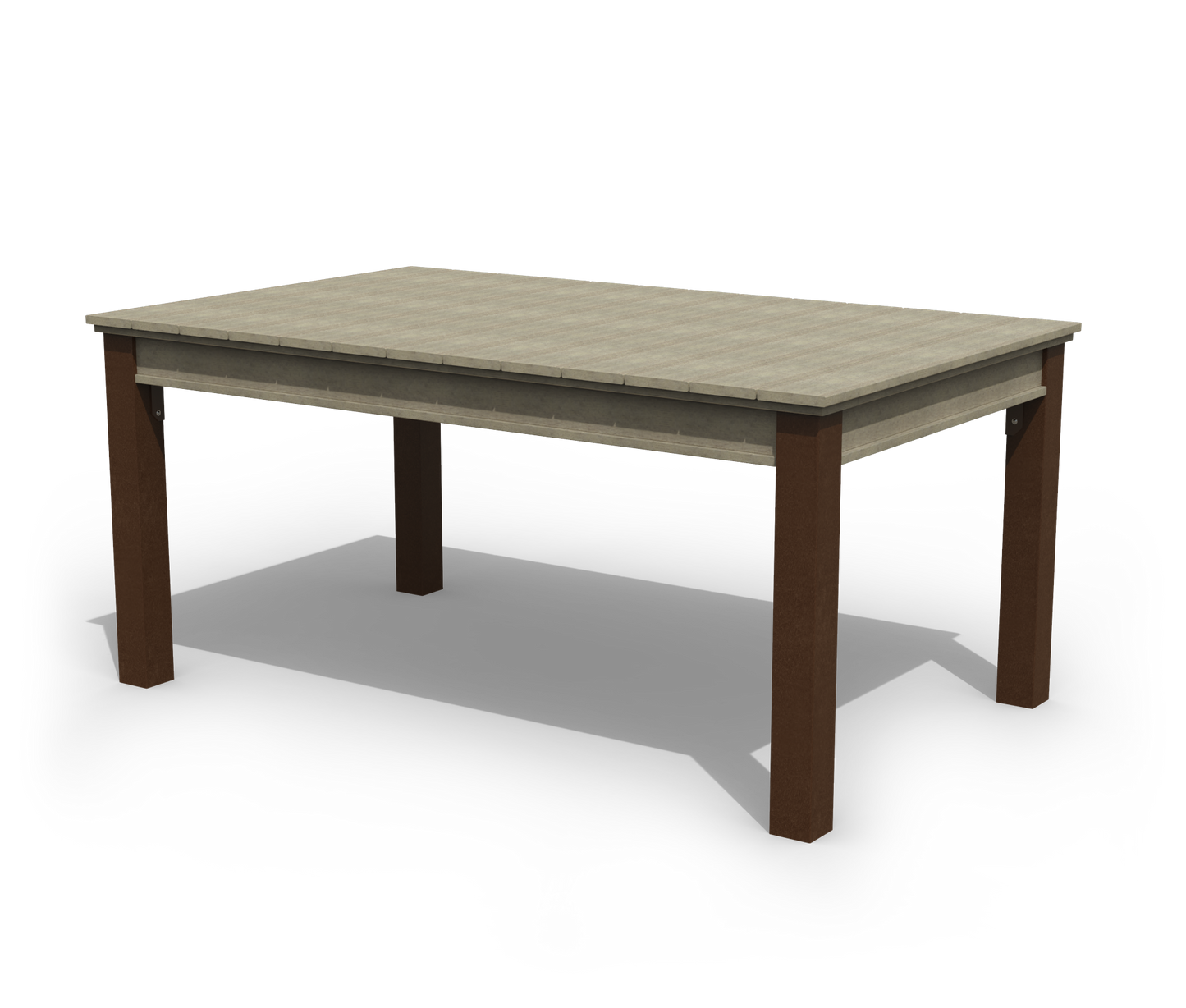 Patiova Recycled Plastic 4'x6' Coastal Dining Table - LEAD TIME TO SHIP 3 WEEKS