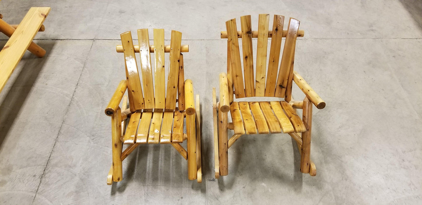 The Moon Valley Rustic  Big and Tall Rocking Chair - 650 lbs MAX Weight Capacity - LEAD TIME TO SHIP: (UNFINISHED - 2 WEEKS) - (FINISHED - 4 WEEKS)