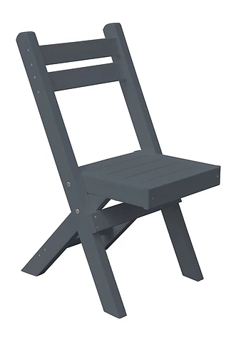 A&L Furniture Company Recycled Plastic Coronado Folding Bistro Chair - Dark Gray