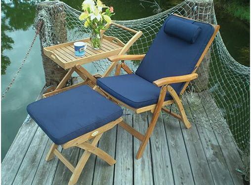 Royal Teak Collection Outdoor Estate Reclining Arm Chair - SHIPS WITHIN 1 TO 2 BUSINESS DAYS