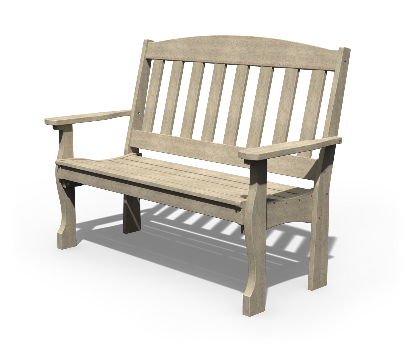 Patiova Recycled Plastic 4' English Garden Bench - LEAD TIME TO SHIP 3 WEEKS