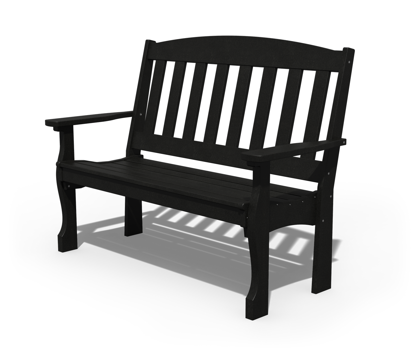 Patiova Recycled Plastic 4' English Garden Bench - LEAD TIME TO SHIP 3 WEEKS