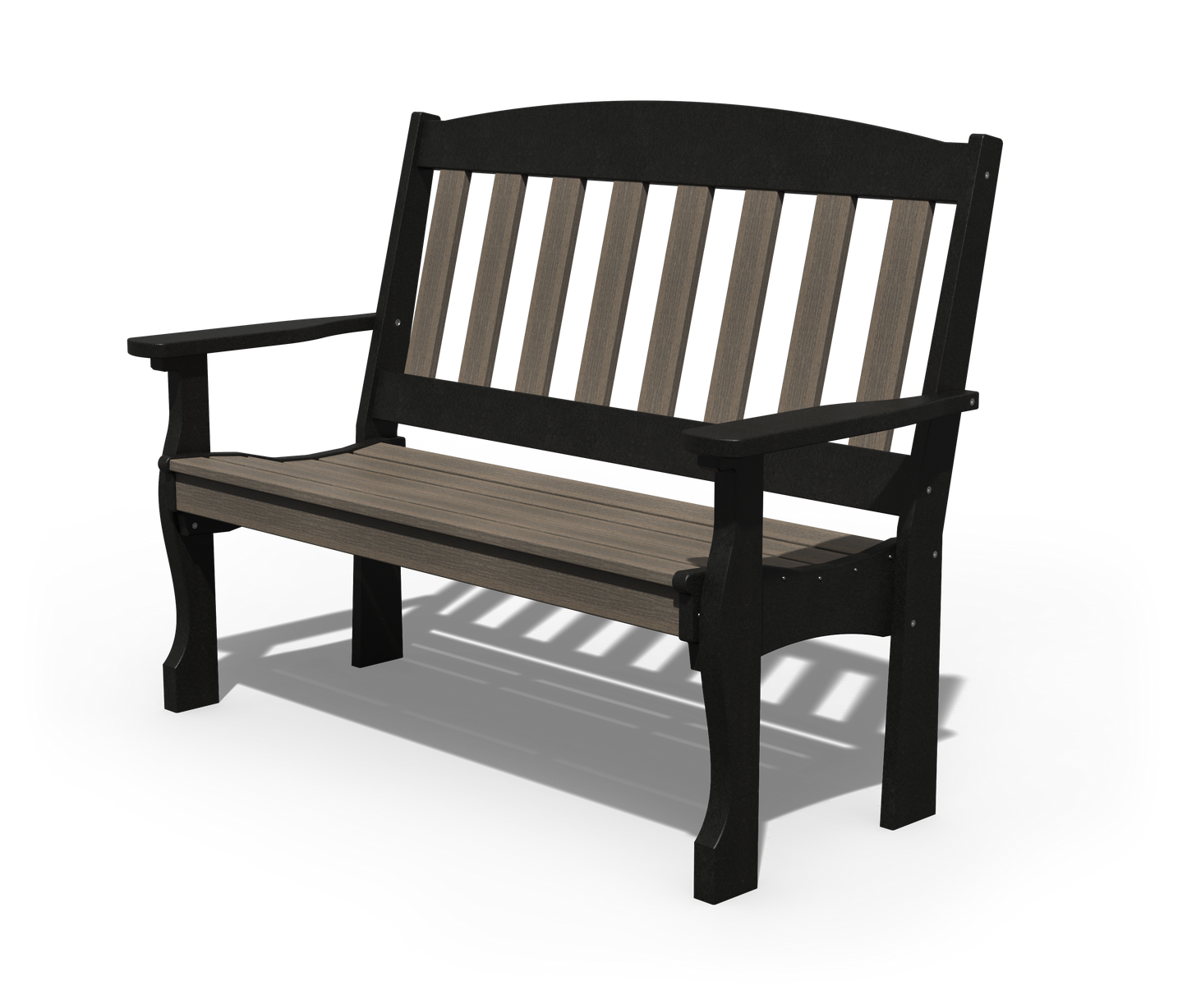 Patiova Recycled Plastic 4' English Garden Bench - LEAD TIME TO SHIP 3 WEEKS